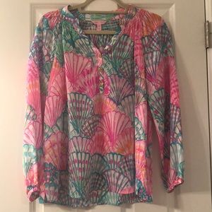 Lilly Pulitzer seashell pattern top